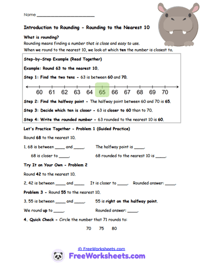 Grade 3 Rounding Worksheet Collection