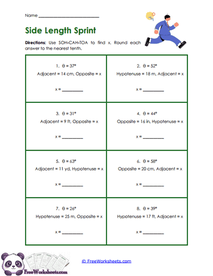 Side Lengths Worksheet