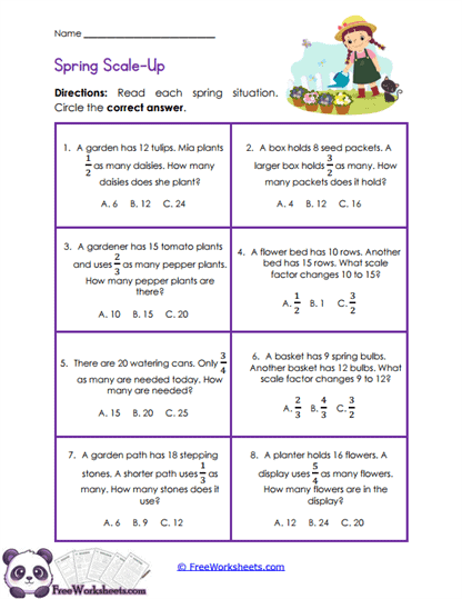 Garden Scaling Worksheet