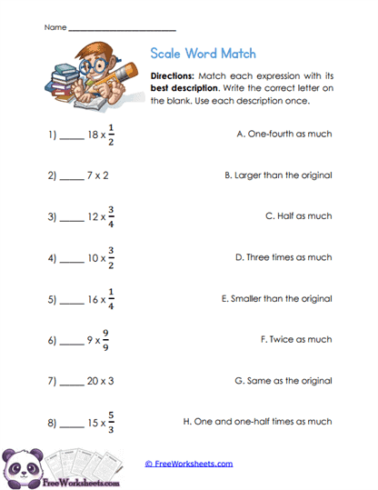 Scale Match Worksheet