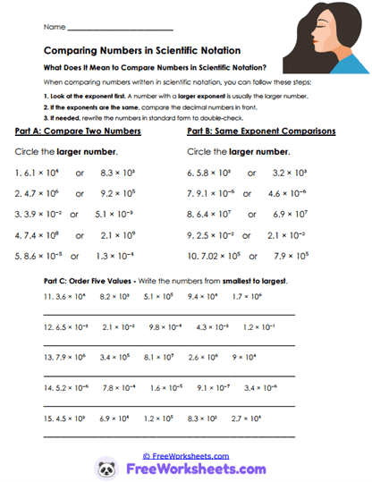 Ordered Powers Worksheet
