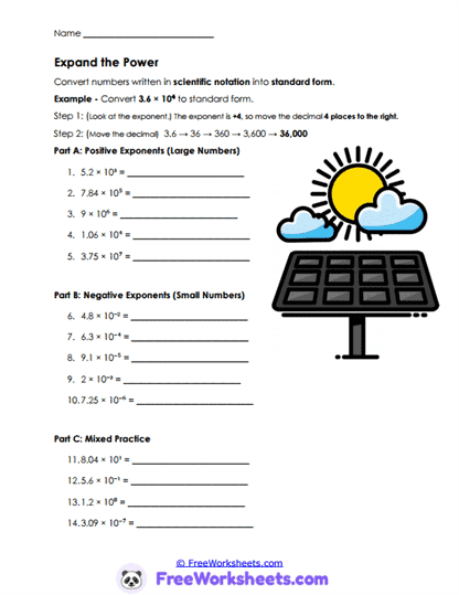 Expand Exponents Worksheet