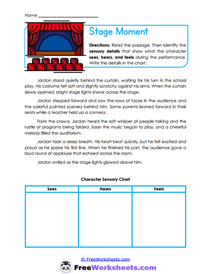 Stage Moment Worksheet