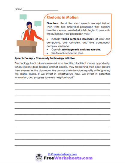 Rhetoric Review Worksheet