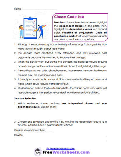 Clause Mapping Worksheet