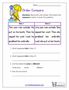 Reading Sequences Worksheets For Grade 2 - FreeWorksheets.Com