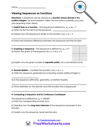 Sequence Lens Worksheet