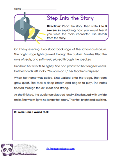 Step Into the Story Worksheet