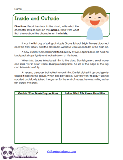 Inside and Outside Worksheet