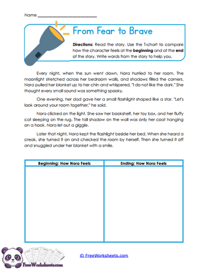 From Fear to Brave Worksheet