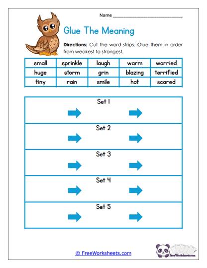 Meaning Glue Worksheet