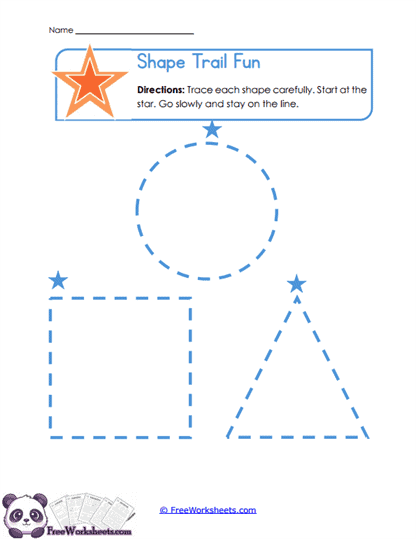 Shape Trails Worksheet