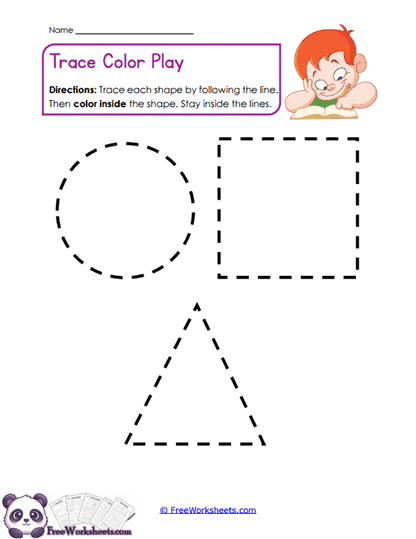 Trace Coloring Worksheet