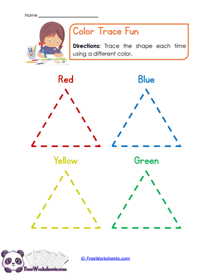 Color Triangles Worksheet