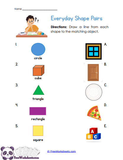 Object Pairs Worksheet
