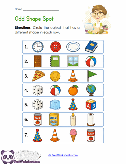 Shape Oddity Worksheet