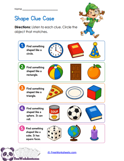 Shape Clues Worksheet
