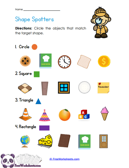 Shape Spotters Worksheet