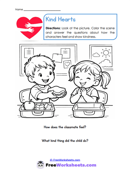 Sharing Kindness Worksheet