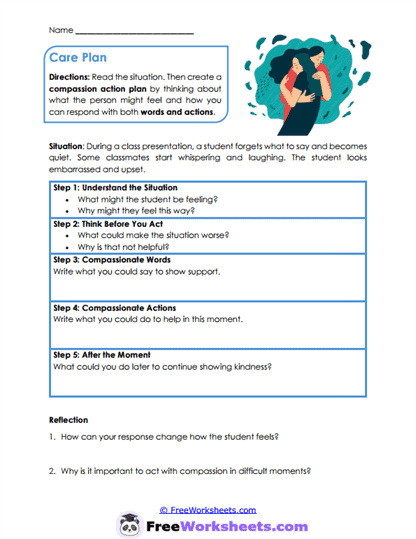 Compassion Steps Worksheet
