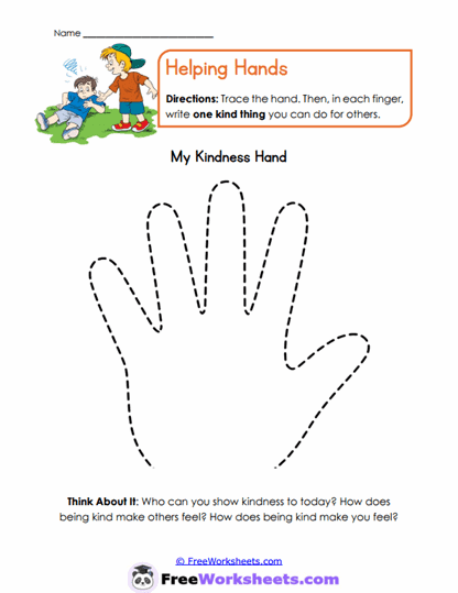 Helping Hands Worksheet