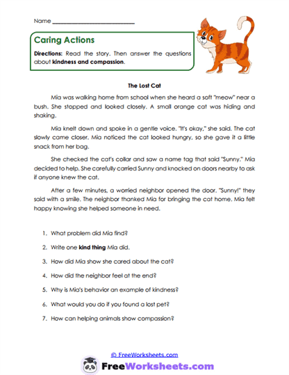 Caring Rescue Worksheet