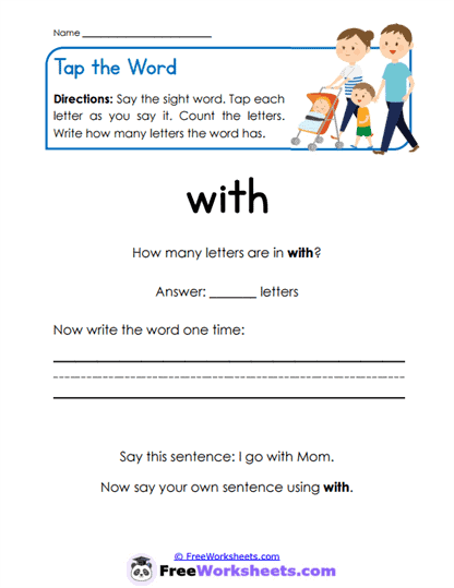Tap the Word Worksheet