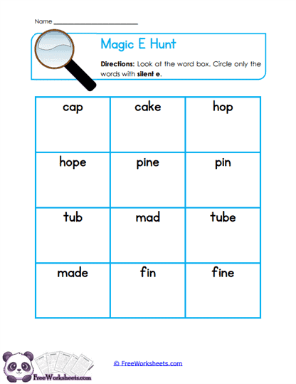 Magic Hunt Worksheet