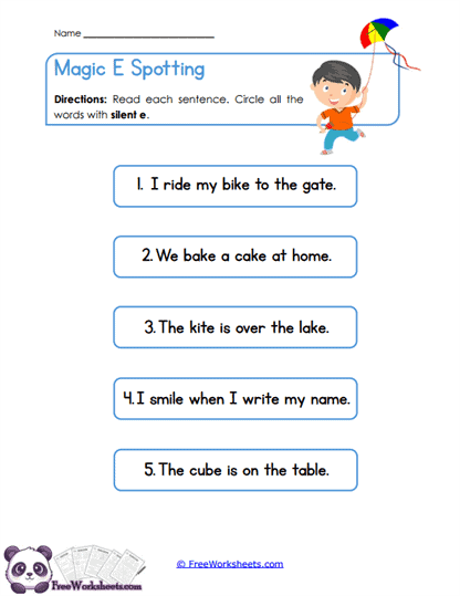 Silent Spotting Worksheet