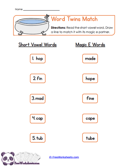 Word Twins Worksheet