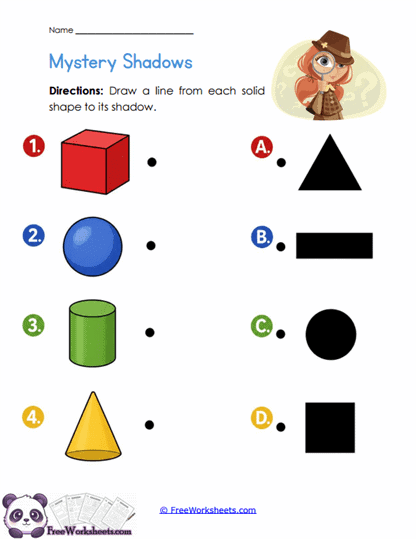 Shape Shadows Worksheet