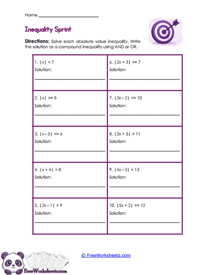 Inequality Bounds Worksheet