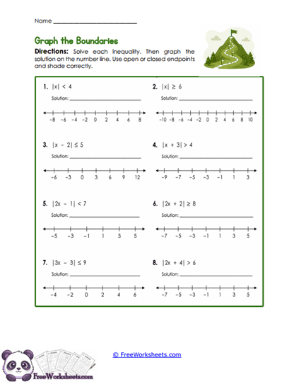 Boundary Graphs Worksheet