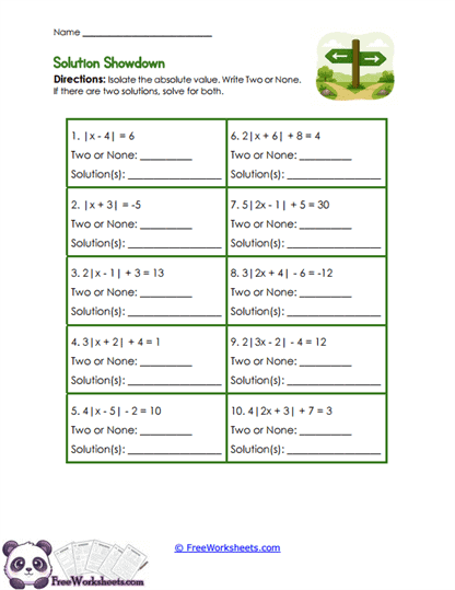 Solution Cases Worksheet
