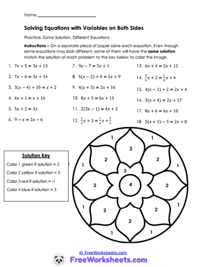 Equation Patterns Worksheet