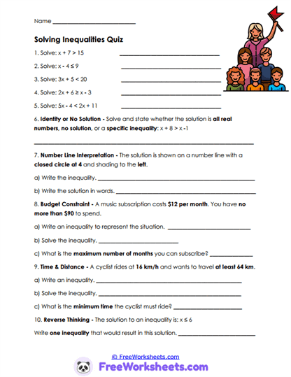 Limit Review Worksheet