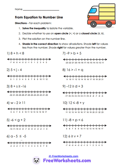 Line Decisions Worksheet