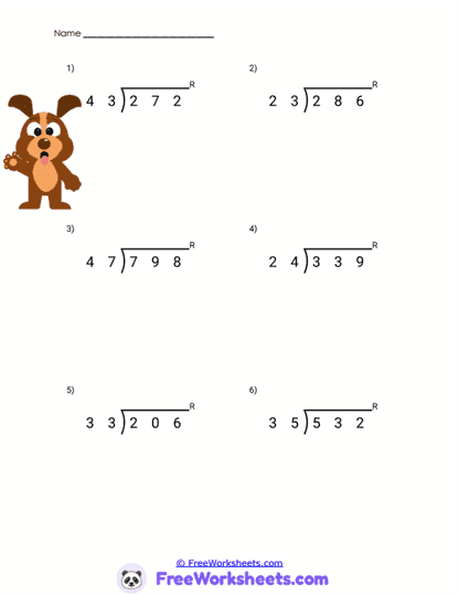 Division Focus Worksheet