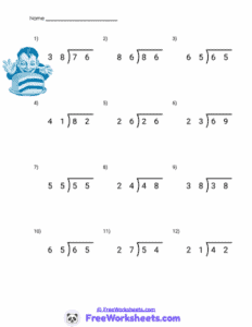Advanced Division Problems Solving Long Division Problems Worksheets - FreeWorksheets.Com