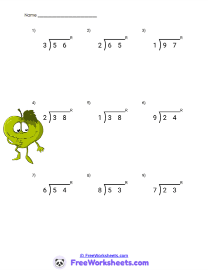 Remainder Practice Worksheet