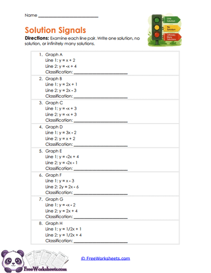 Solution Types Worksheet