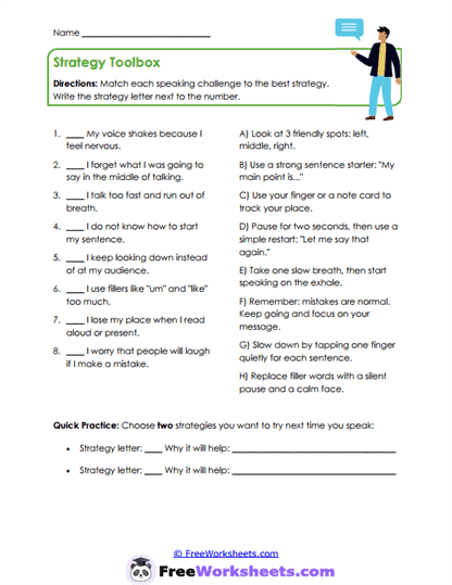 Strategy Toolbox Worksheet