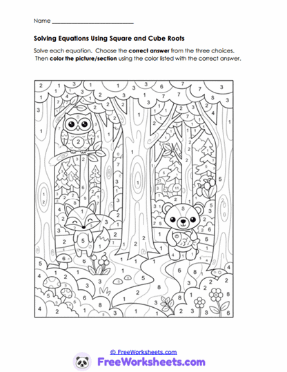 Square and Cube Root Worksheet Collection
