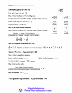 Square and Cube Root Worksheets - FreeWorksheets.Com