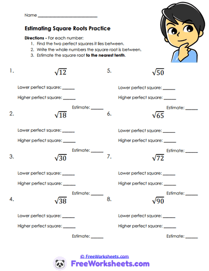 Root Practice Worksheet