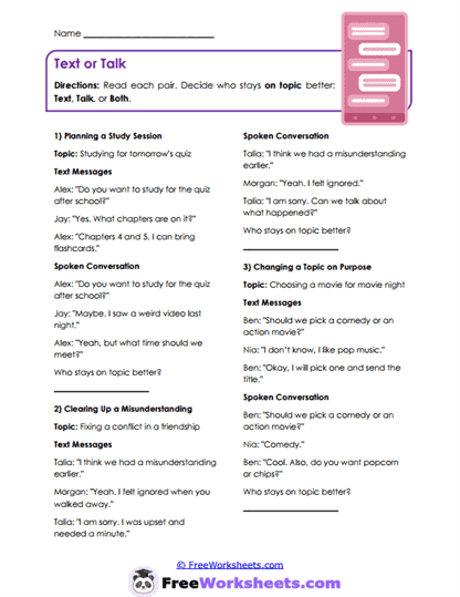 Topic Builder Worksheet