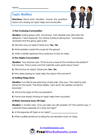 Focus Fix Worksheet
