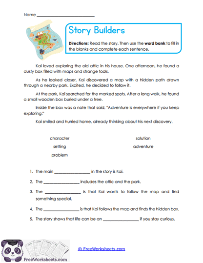 Story Builders Worksheet
