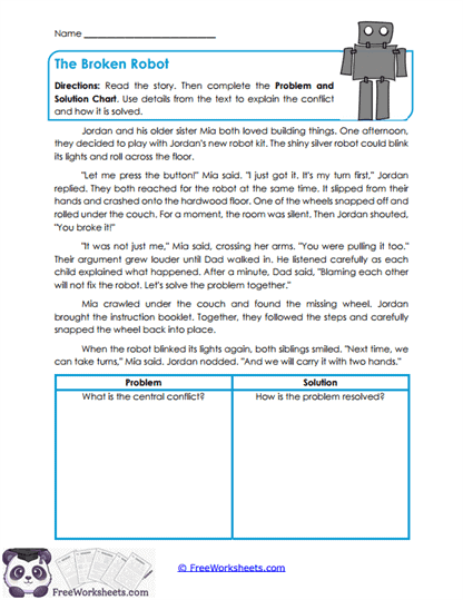 Conflict Solutions Worksheet
