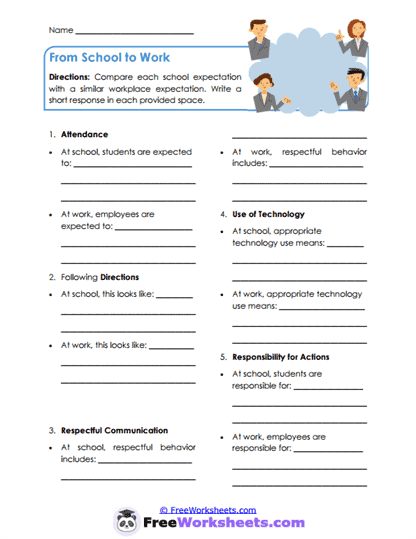 Student Code of Conduct Worksheets